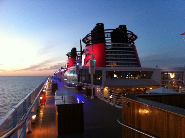 The top deck of the Disney Wonder